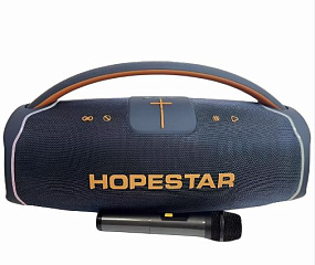 Колонка Hopestar A65 (Bluetooth/USB/AUX/FM/Micr/IPX6) 300W синий(УЦЕНКА)б/у,потертости,ремонт платы