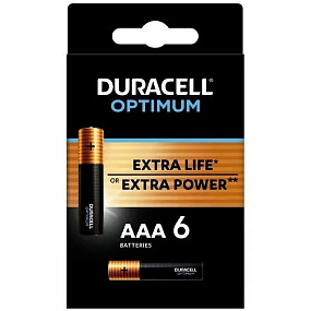 Батарейка ААА Duracell LR3 6BL Optimum 6/48 1шт