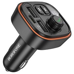 FM-модулятор Borofone BC59 (Bluetooth, 2USB, Type-C, 30W, QC3.0, TF) черный