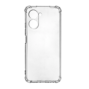 Силиконовый чехол Realme C33 с визитницей прозрачный черный
