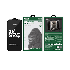 Защитное стекло iPhone 16 Pro Max/17 Pro Max/18 Pro Max Supglass XC-12 3D антишпион