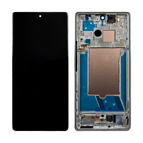 Дисплей для телефона Infinix GT 20 Pro (X6871) модуль с рамкой Серебро - Оригинал