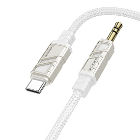 Кабель 3.5mm Jack (папа) - Type-C Borofone BL22 1м белый