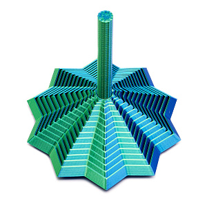 Игрушка антистресс "Пирамида" 9см сине-зеленая