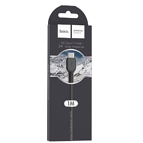 Дата кабель Type-C - USB Hoco X20 3A 1м черный(УЦЕНКА)тех.пак