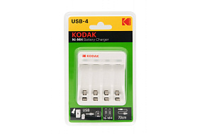 Зарядное для аккумуляторов Kodak C8002B USB (K4АА/ААА)