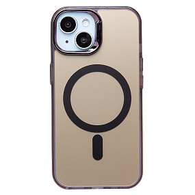 Кейс iPhone 15 силикон SafeMag SM025 черный