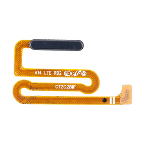 Шлейф Samsung A145F (A14 4G) сканер отпечатка пальцев Черный