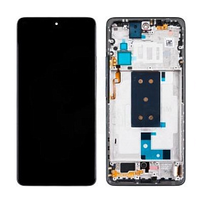 Дисплей для телефона Xiaomi 11T Pro/11T (2107113S/21081111RG) модуль с рамкой Черный - Оригинал (SP)